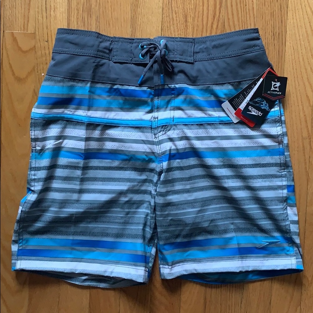 NWT Striped Speedo Board Shorts 19”